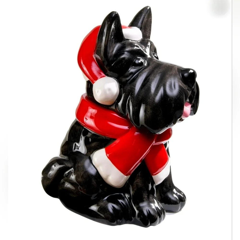 Holiday Time Scottie Dog Cookie Jar